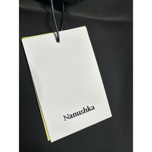 Nanushka Heceta Mesh Jersey & Slip Satin Fabric Blocked Mini Dress - Picture 7 of 12